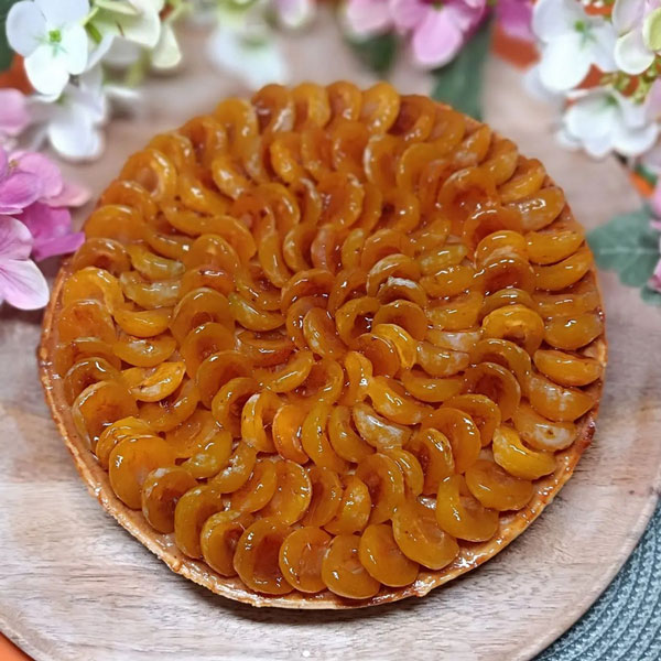 Tarte aux mirabelles et pain d'épices