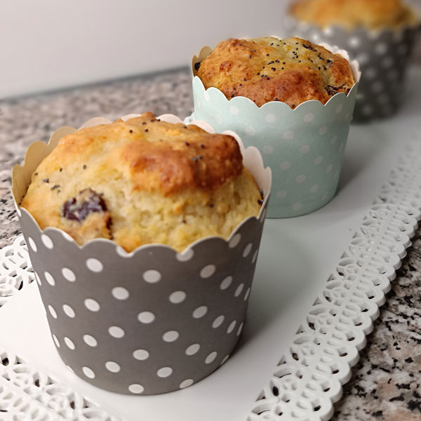 Muffin ricotta citron cranberry