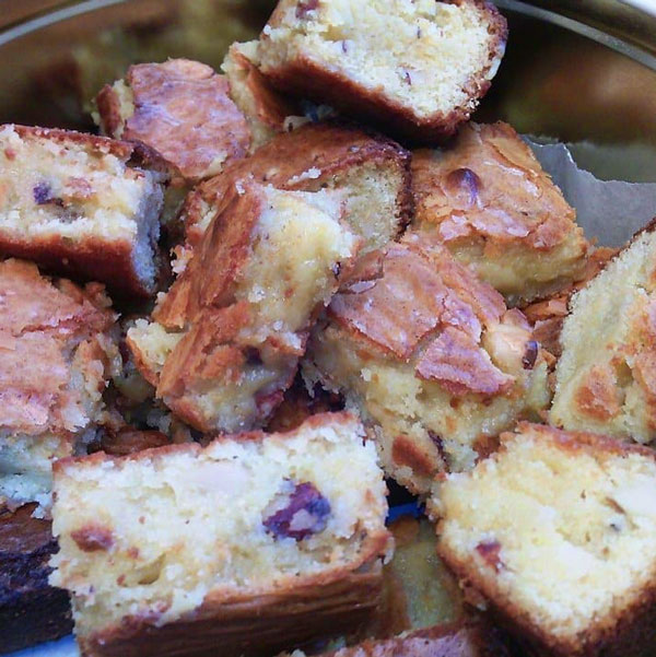 Blondies chocolat blanc noix de pécan